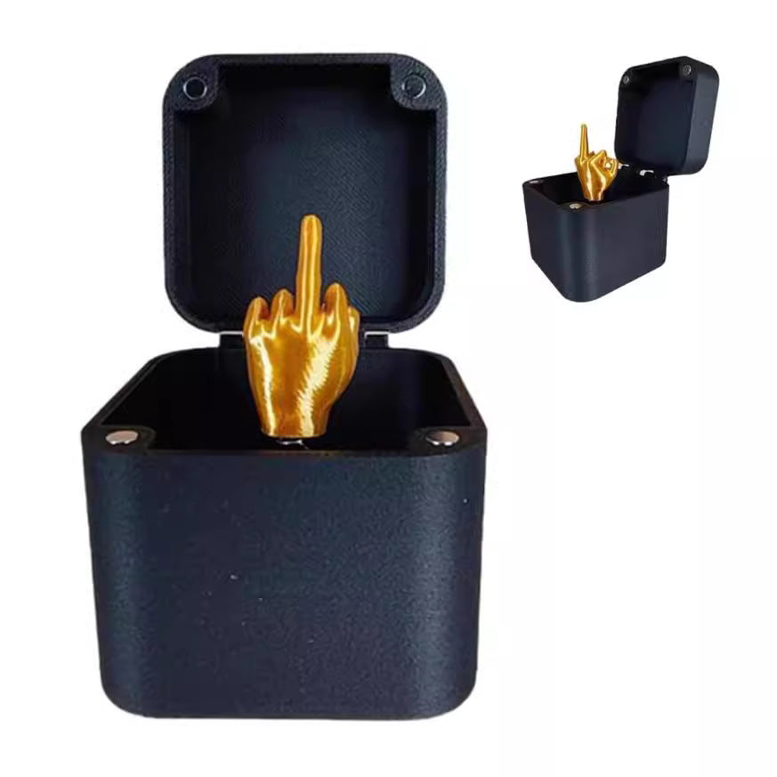 Middle Finger in a Box – Funny Gag Gift Prank Toy for Adults