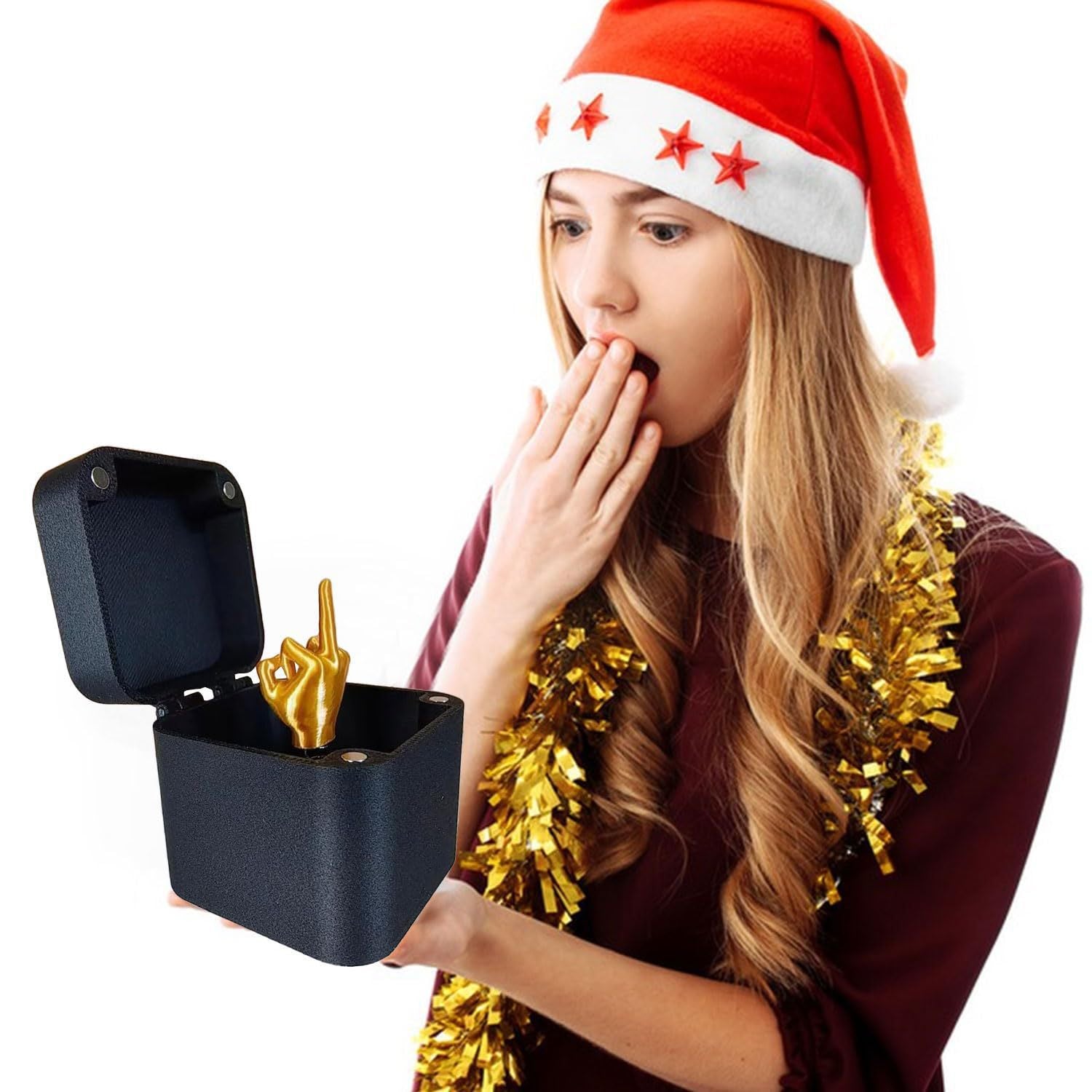 Middle Finger in a Box – Funny Gag Gift Prank Toy for Adults