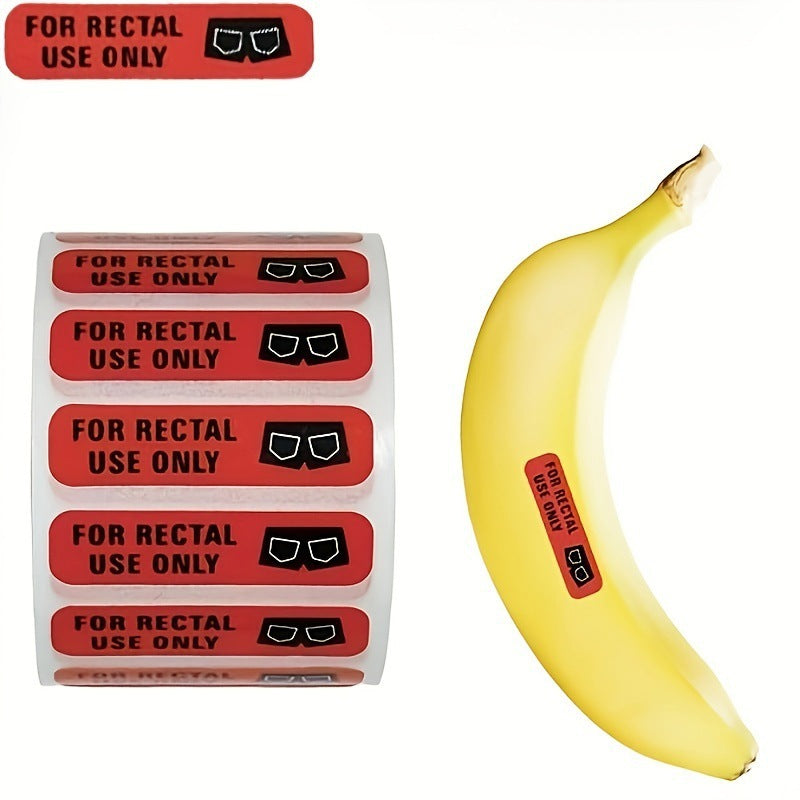 "For Rectal Use Only" Waterproof Prank Label – Funny Sticker Roll