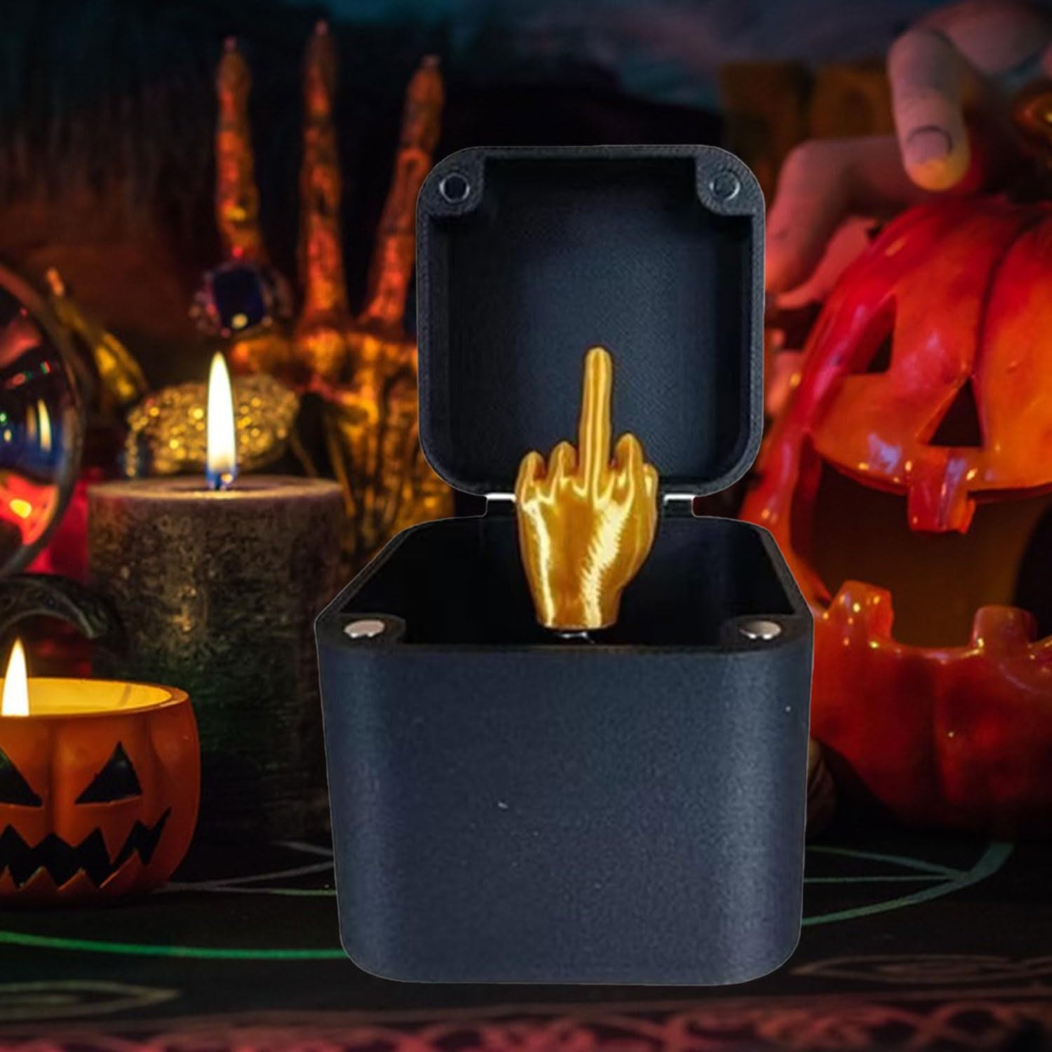 Middle Finger in a Box – Funny Gag Gift Prank Toy for Adults