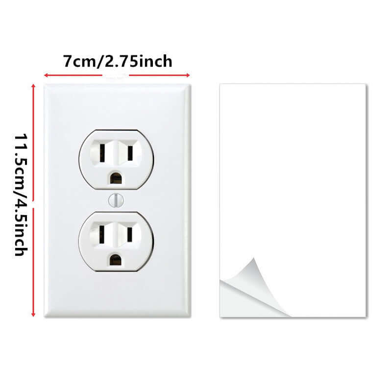 4 Pack Fake Power Outlet Wall Decals – Funny Office Prank Stickers