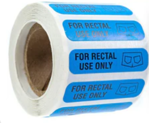 "For Rectal Use Only" Waterproof Prank Label – Funny Sticker Roll