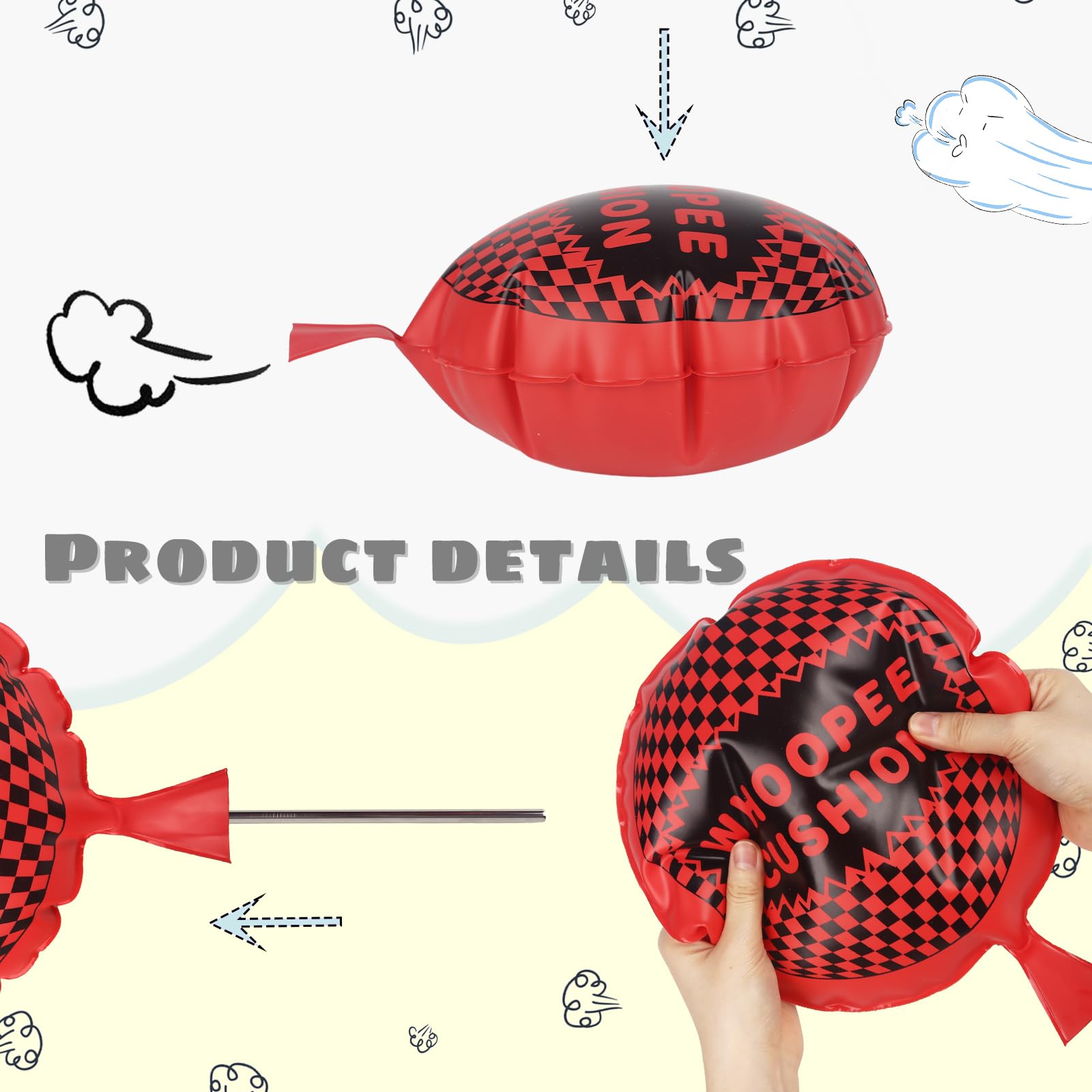 Fart Cushion Prank Toy – Funny Gag for April Fools & Halloween