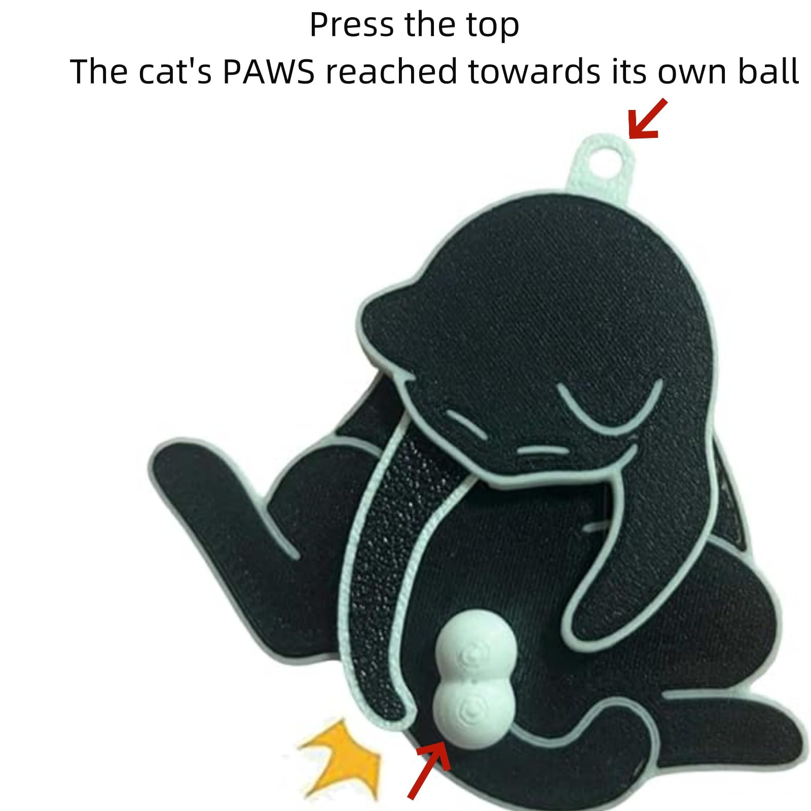 3D Printed Funny Cat Fidget Toy - Auto-Popping Stress Relief Sensory Toy for ADHD, Autism & Anxiety | Gift for Cat Lovers (Upgraded Bounce-Back Design)