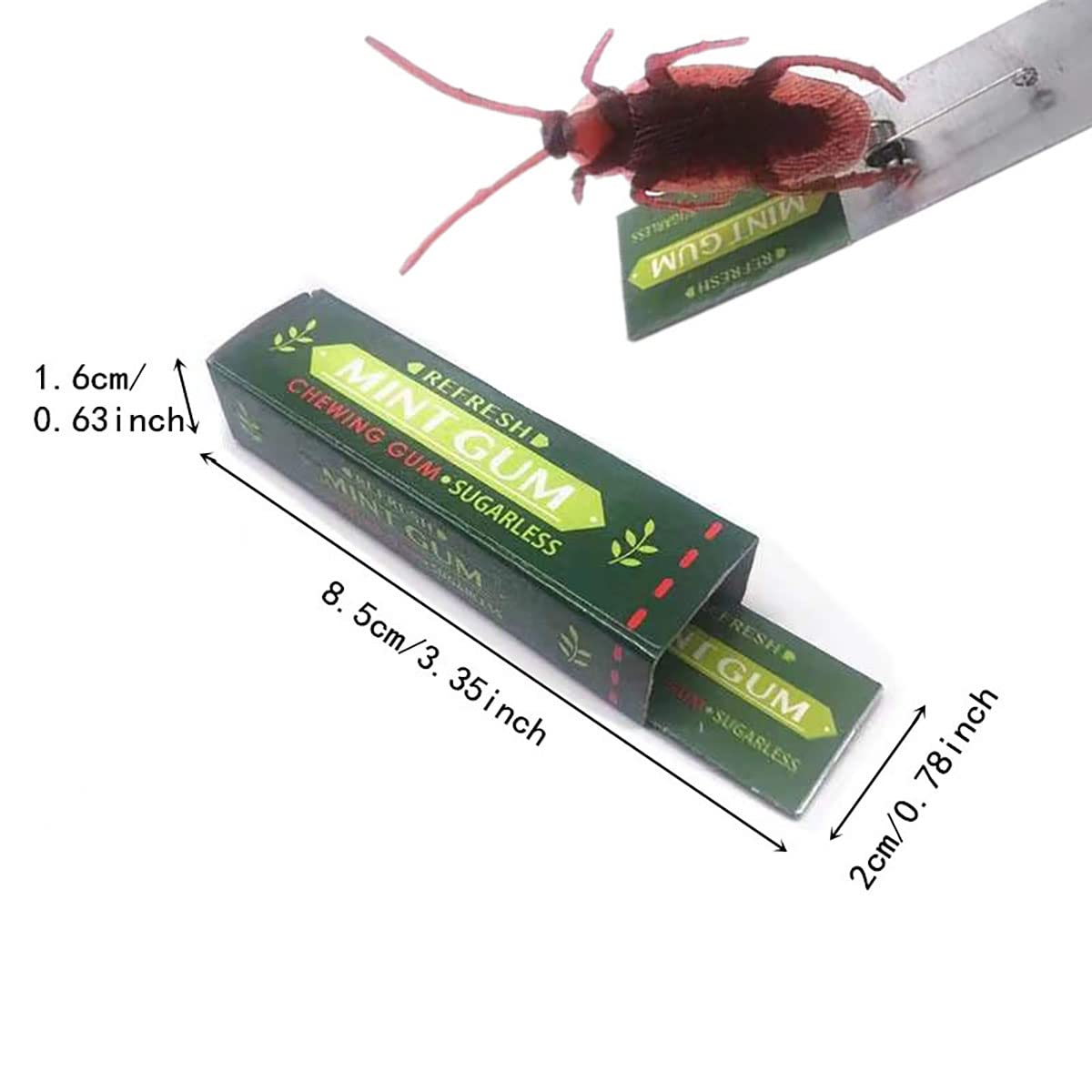 Cooplay 4PCS Roaches Prank Chewing Gum Spoof Cockroach Head Toys Gadget Insert Fake Practical Joke with Package Realistic Shocking Pull Trick Novelty Adult Funny Halloween Fool's Day Party Favors