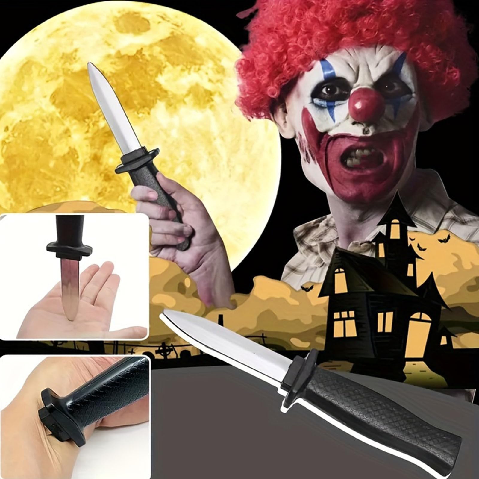 Retractable Prank Knife Toy – Safe Fake Stabbing Gag Prop 2 units