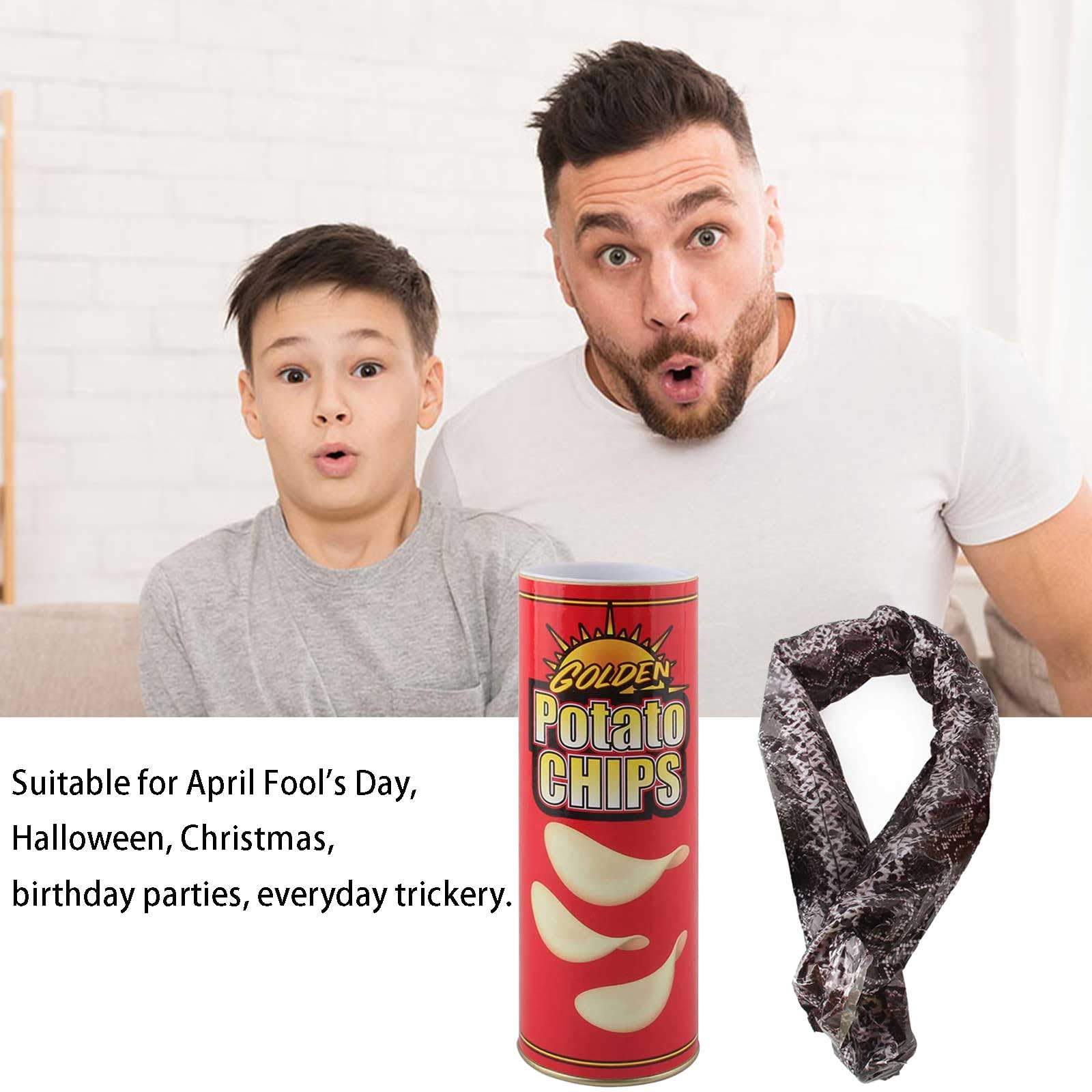 Realistic Snake in Chips Can Prank – Hilarious Gag Gift for Friends