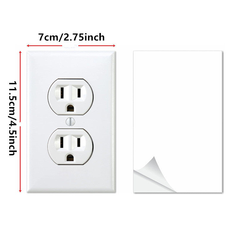4 Pack Fake Power Outlet Wall Decals – Funny Office Prank Stickers