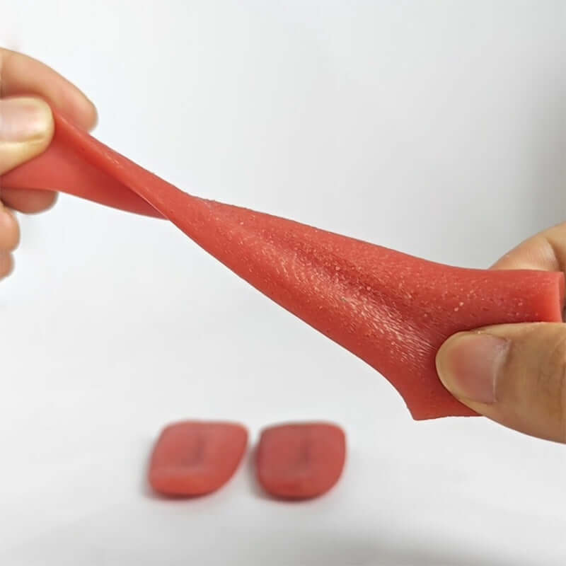 Stretchy fake tongue prank toy made of realistic TPR, perfect for Halloween and party tricks.