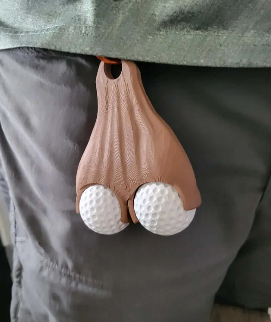 Golf Ball Testicle Holder – Hilarious Gag Gift for Golf Lovers