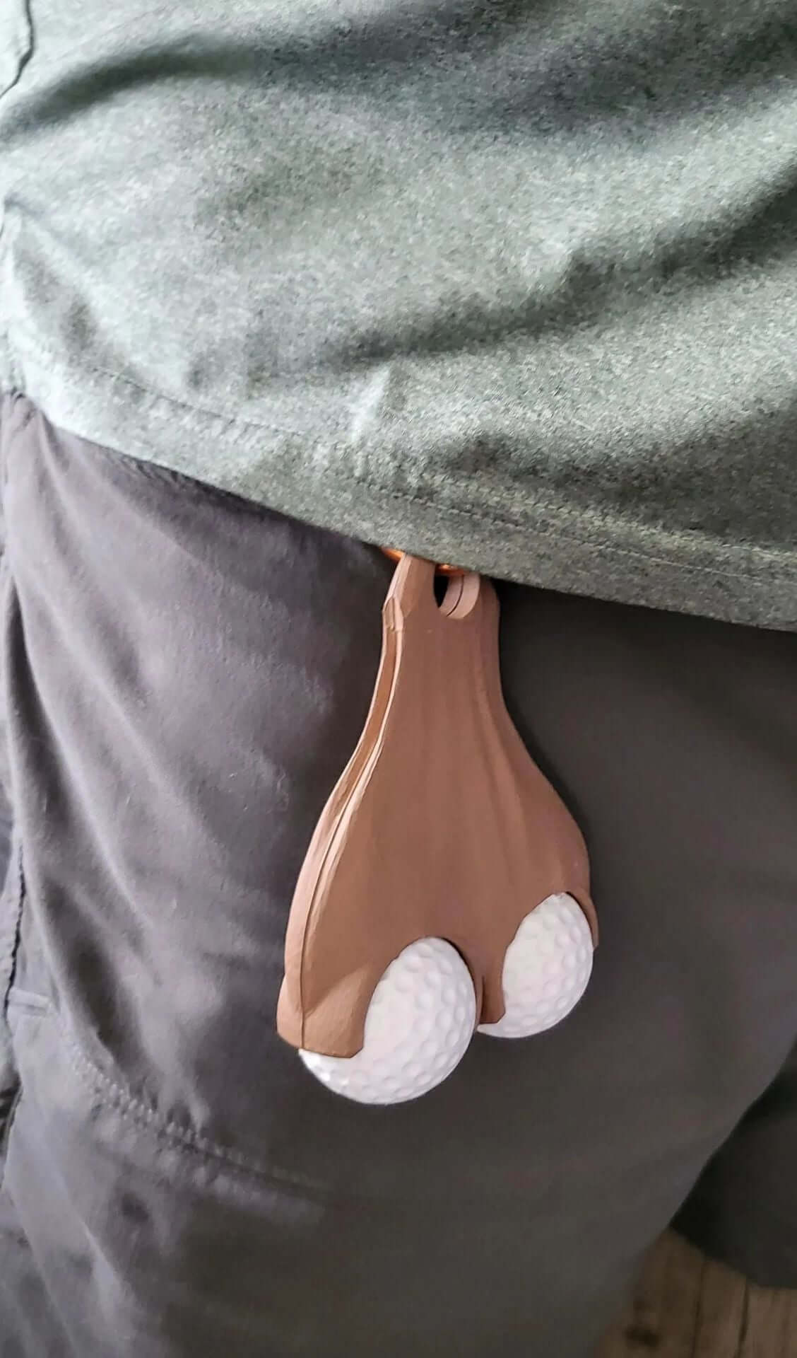Golf Ball Testicle Holder – Hilarious Gag Gift for Golf Lovers