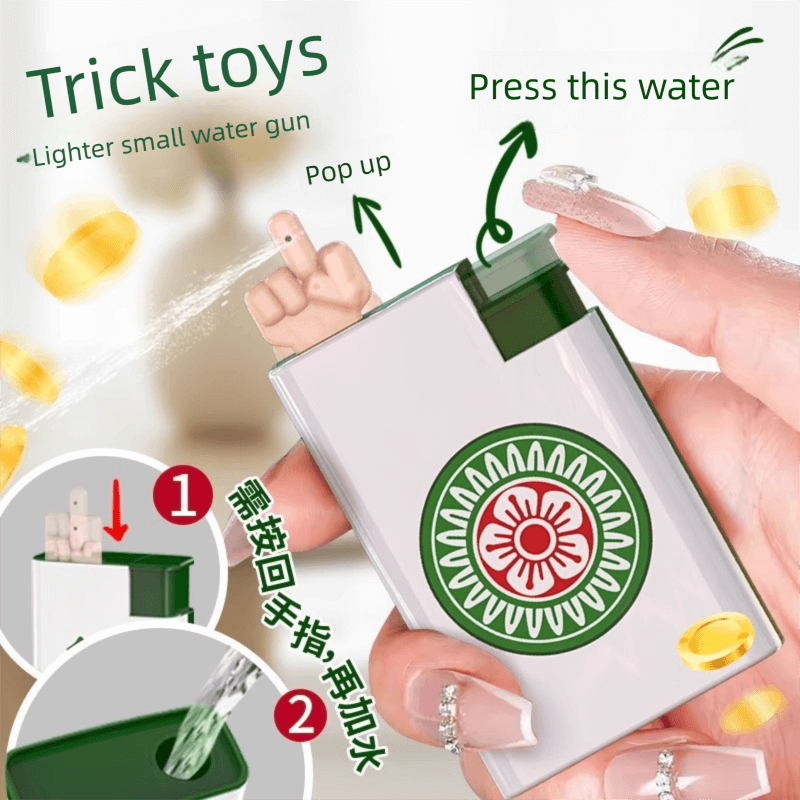 Middle Finger Water Spray Prank toy, fun gag gift for friends, perfect for surprising loved ones with laughter.